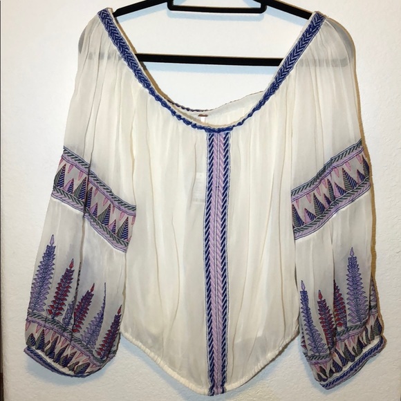 Free People Tops - Free People Embroidered Blouse!!!